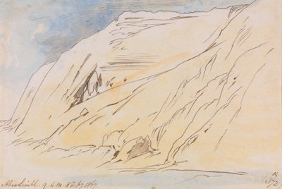 Abu Simbel, 9:00 am, 8 February 1867 by Edward Lear